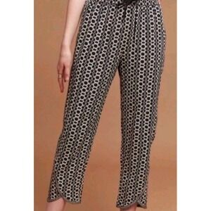 Anthropologie Hei Hei Floral Print Pants Drawstring Waist Pockets Athletic Sz XS